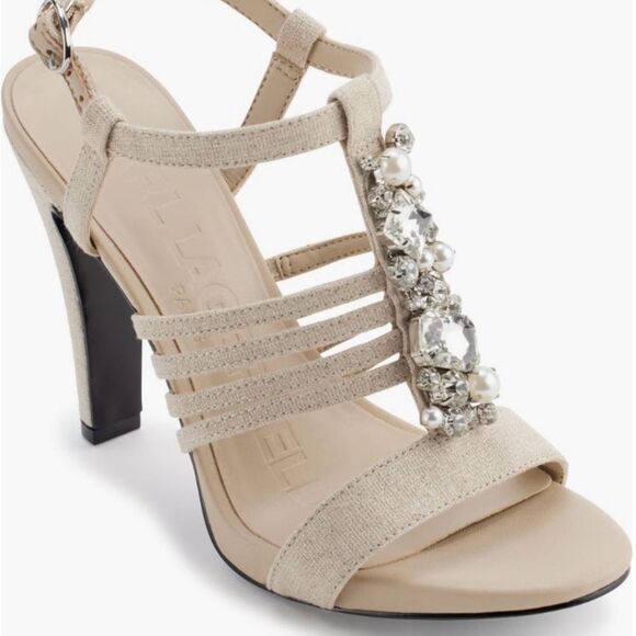 Karl Lagerfeld Paris Cicely Strappy Sandal  Natural  9.5M - Picture 1 of 4